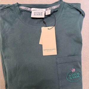 Scotch & Soda Men's Deep Teal Long Sleeve Shirt